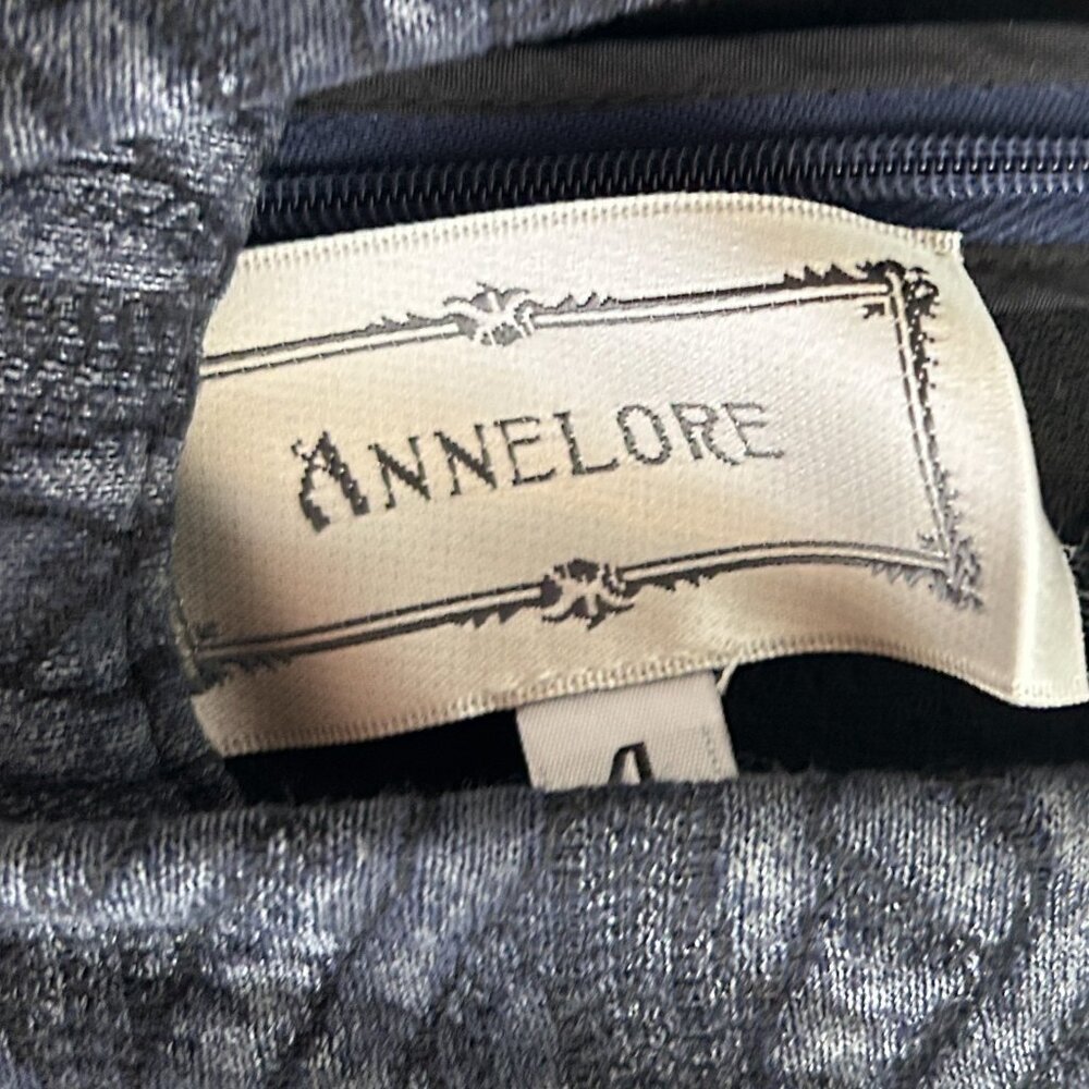 ANNELORE Textured Jacquard Mini Dress with Mock Neck & Sculpted Pockets - Picture 9 of 9